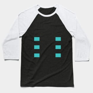 Simple Art | Six Cyan Rectangles Baseball T-Shirt